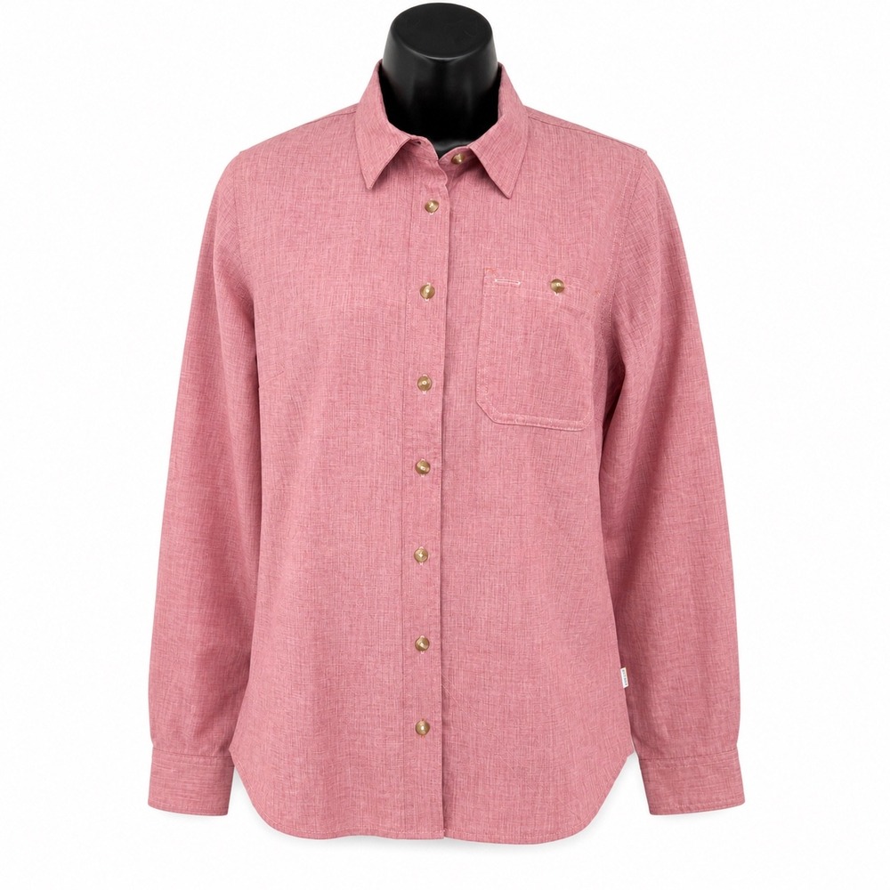 Orvis Shirt Womens S Button Down Long Sleeve Outdoor Polyester Casual Office
